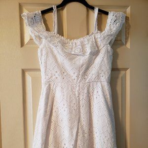 IMPERIAL- white vintage off the shoulder dress- made in Italy